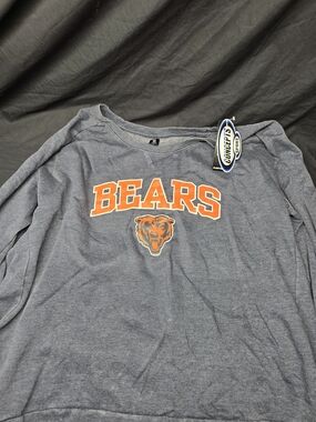 NWT NFL Chicago Bears Women's 4X Sleepwear Sweatshirt Gray BEARS Orange